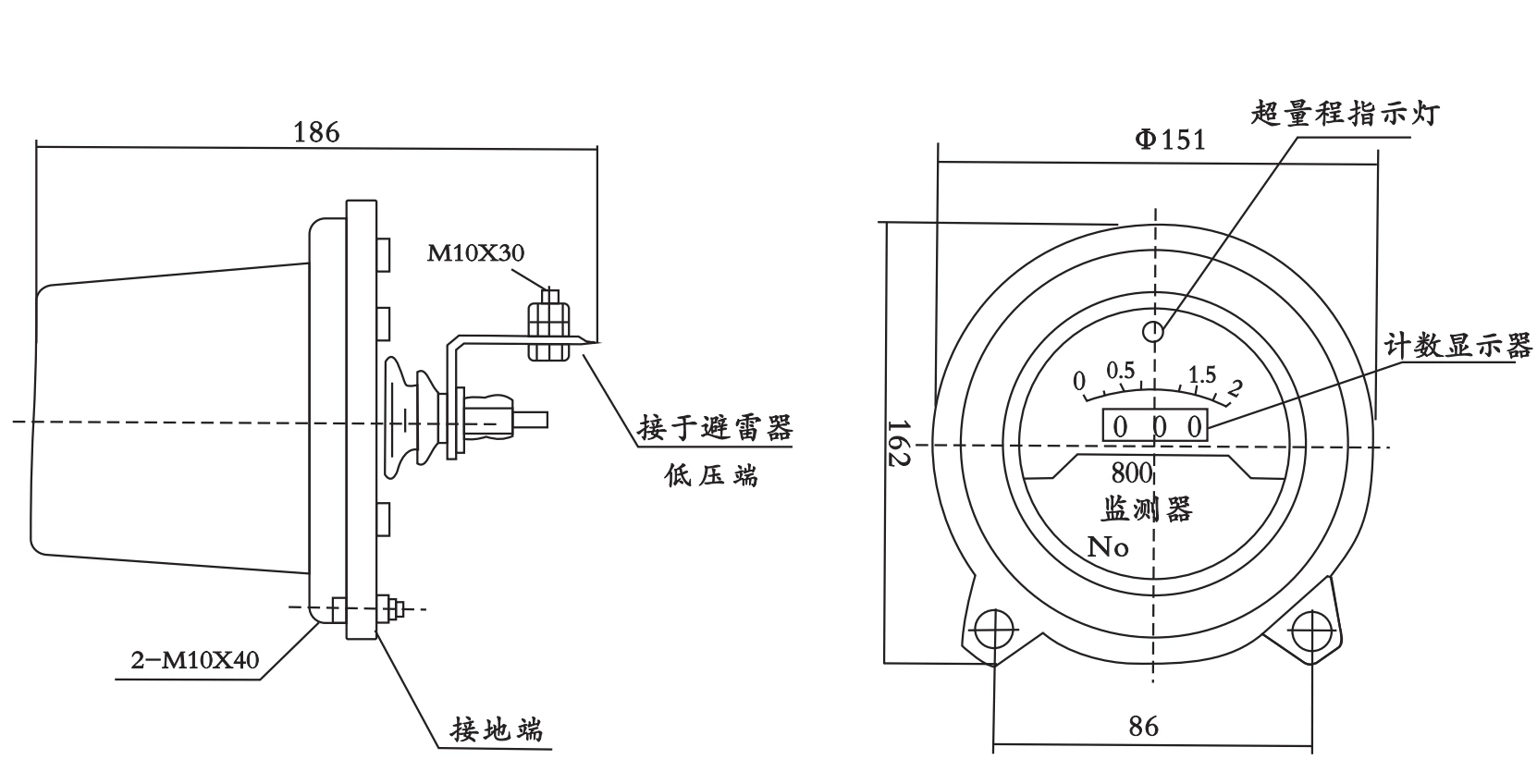 High-voltage lightning arrester online detection instrument JCQ-10-35KV leakage detection instrument JCQ-5 operation monitoring instrument